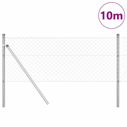 Palo della recinzione Argento 10 x 0,8 m (maglia 40 x 40 mm)