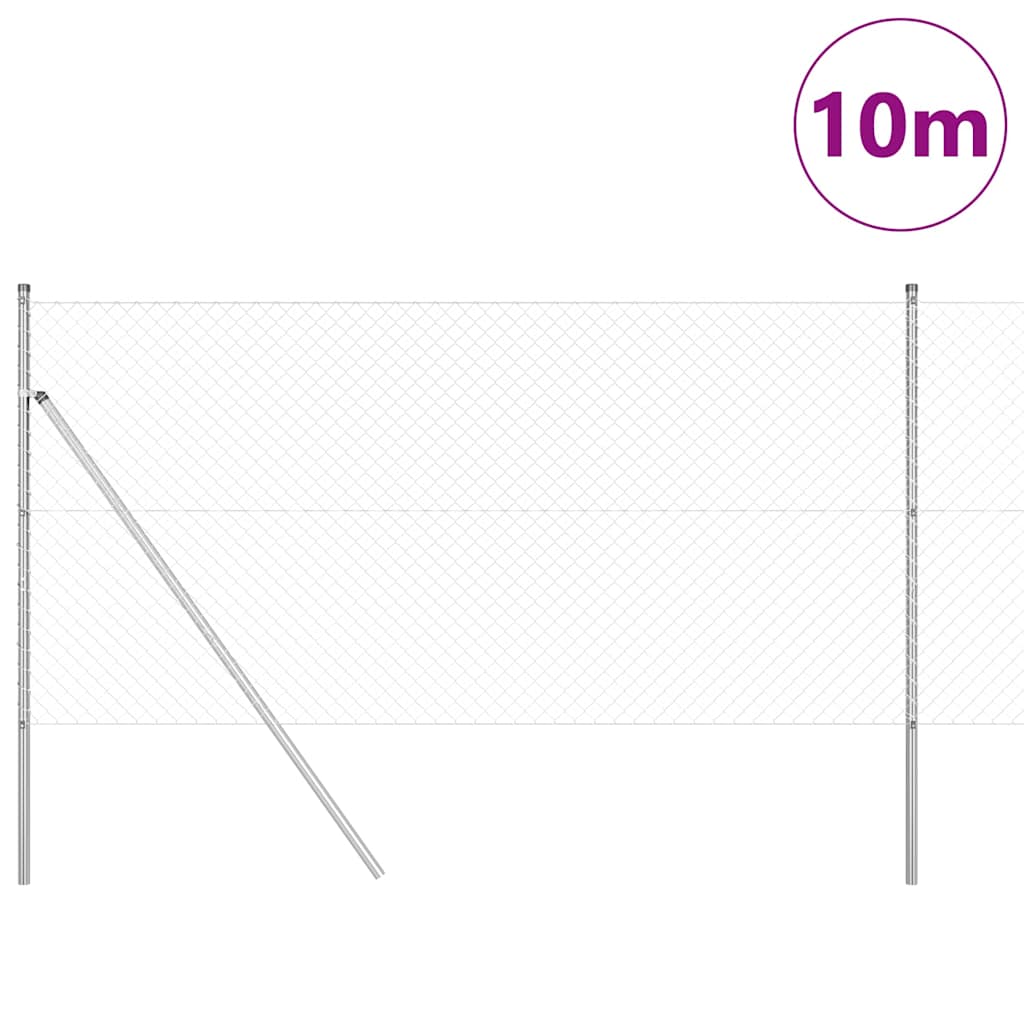 Palo della recinzione Argento 10 x 1,2 m (rete 40 x 40 mm)