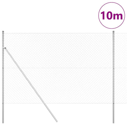 Palo della recinzione Argento 10 x 1,6 m (rete 40 x 40 mm)