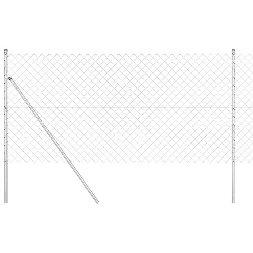 Palo della recinzione Argento 10 x 1,2 m (maglie 60 x 60 mm)