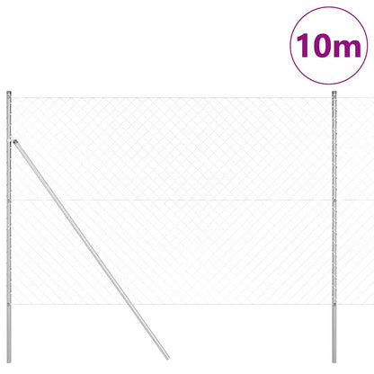 Palo della recinzione Argento 10 x 1,5 m (maglia 60 x 60 mm)