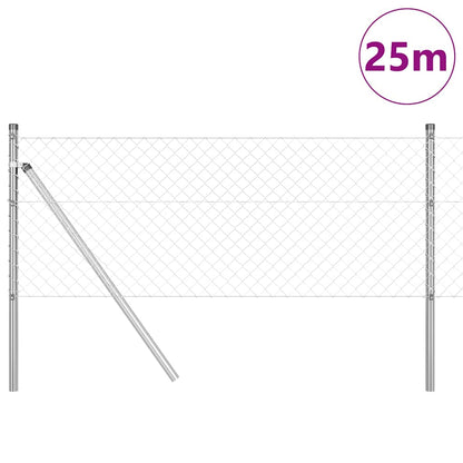 Palo della recinzione Argento 25 x 0,6 m (maglie 40 x 40 mm)