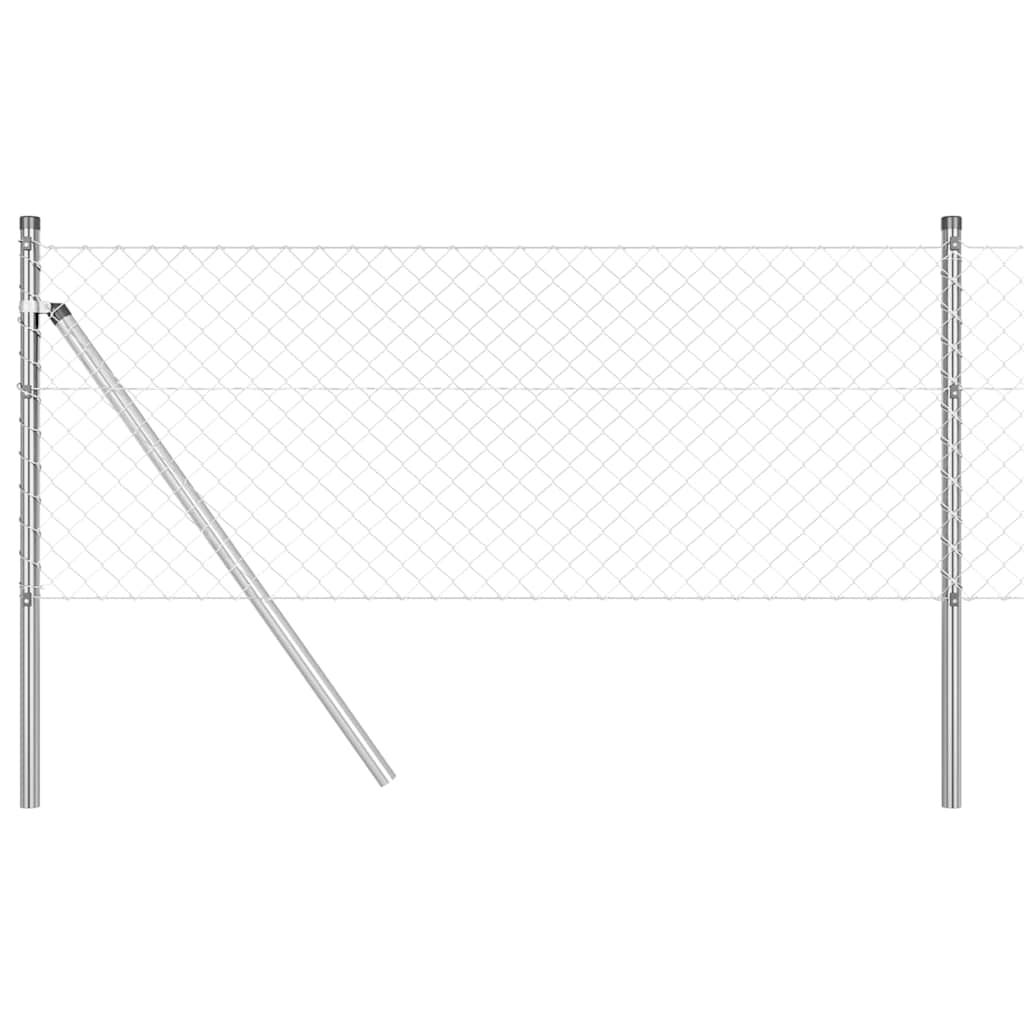 Palo della recinzione Argento 25 x 0,8 m (rete 40 x 40 mm)