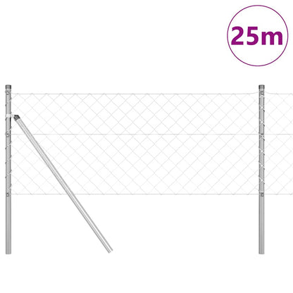 Palo della recinzione Argento 25 x 0,6 m (rete di 60 x 60 mm)