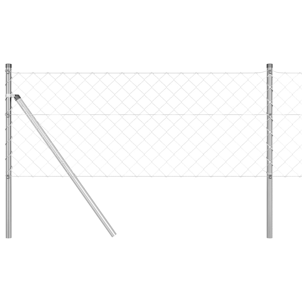 Palo della recinzione Argento 25 x 0,8 m (maglia 60 x 60 mm)