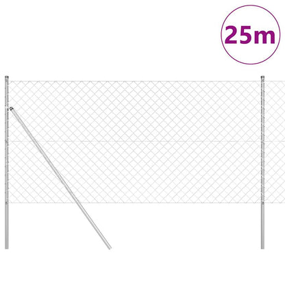 Palo della recinzione Argento 25 x 1 m (rete 60 x 60 mm)