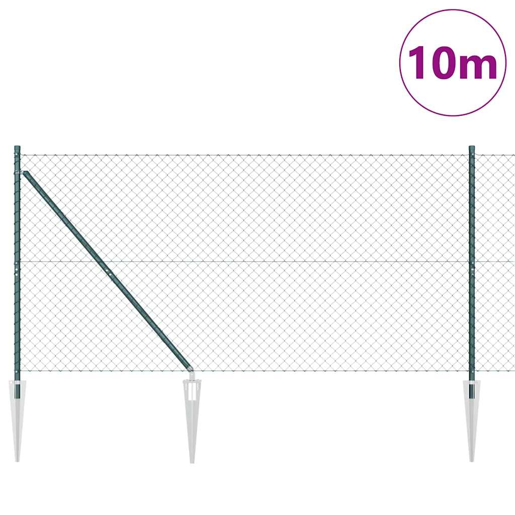 Palo della recinzione Verde 10 x 1,4 m (rete 40 x 40 mm)