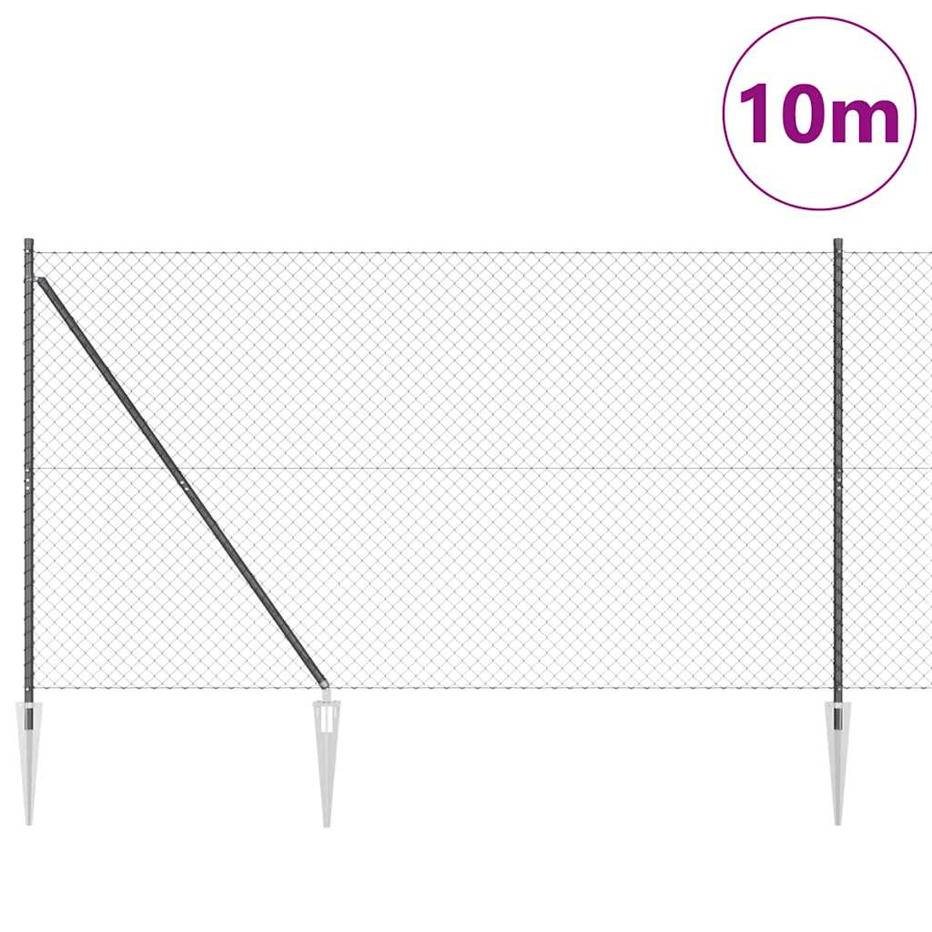 Palo della recinzione Grigio 10 x 1,6 m (rete 40 x 40 mm)