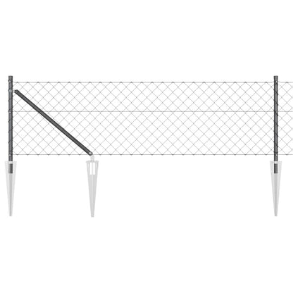 Palo della recinzione Grigio 10 x 0,4 m (maglia 60 x 60 mm)