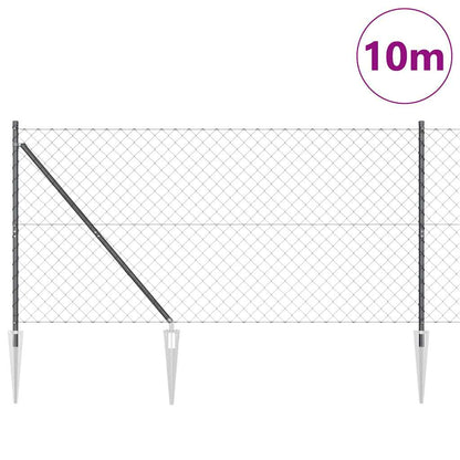 Palo della recinzione Grigio 10 x 1,2 m (maglie 60 x 60 mm)