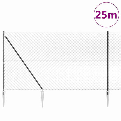 Palo della recinzione Grigio 25 x 1,5 m (mesh 60 x 60 mm)
