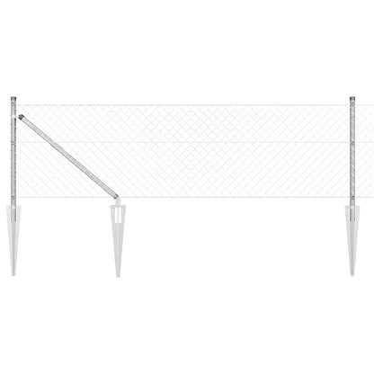 Palo della recinzione Argento 10 x 0,6 m (rete 40 x 40 mm)