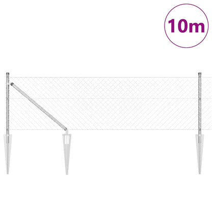 Palo della recinzione Argento 10 x 0,6 m (rete 40 x 40 mm)