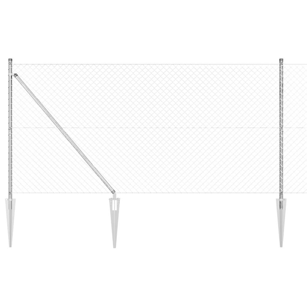Palo della recinzione Argento 10 x 1,2 m (rete 40 x 40 mm)