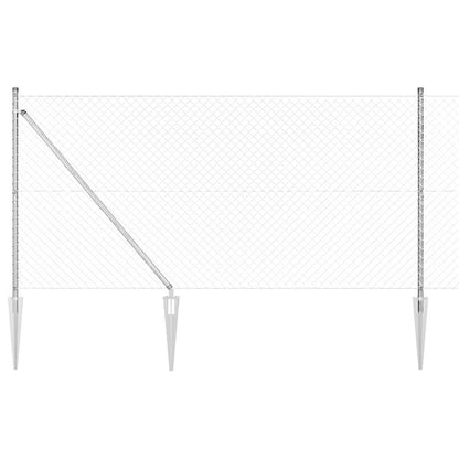 Palo della recinzione Argento 10 x 1,4 m (rete 40 x 40 mm)