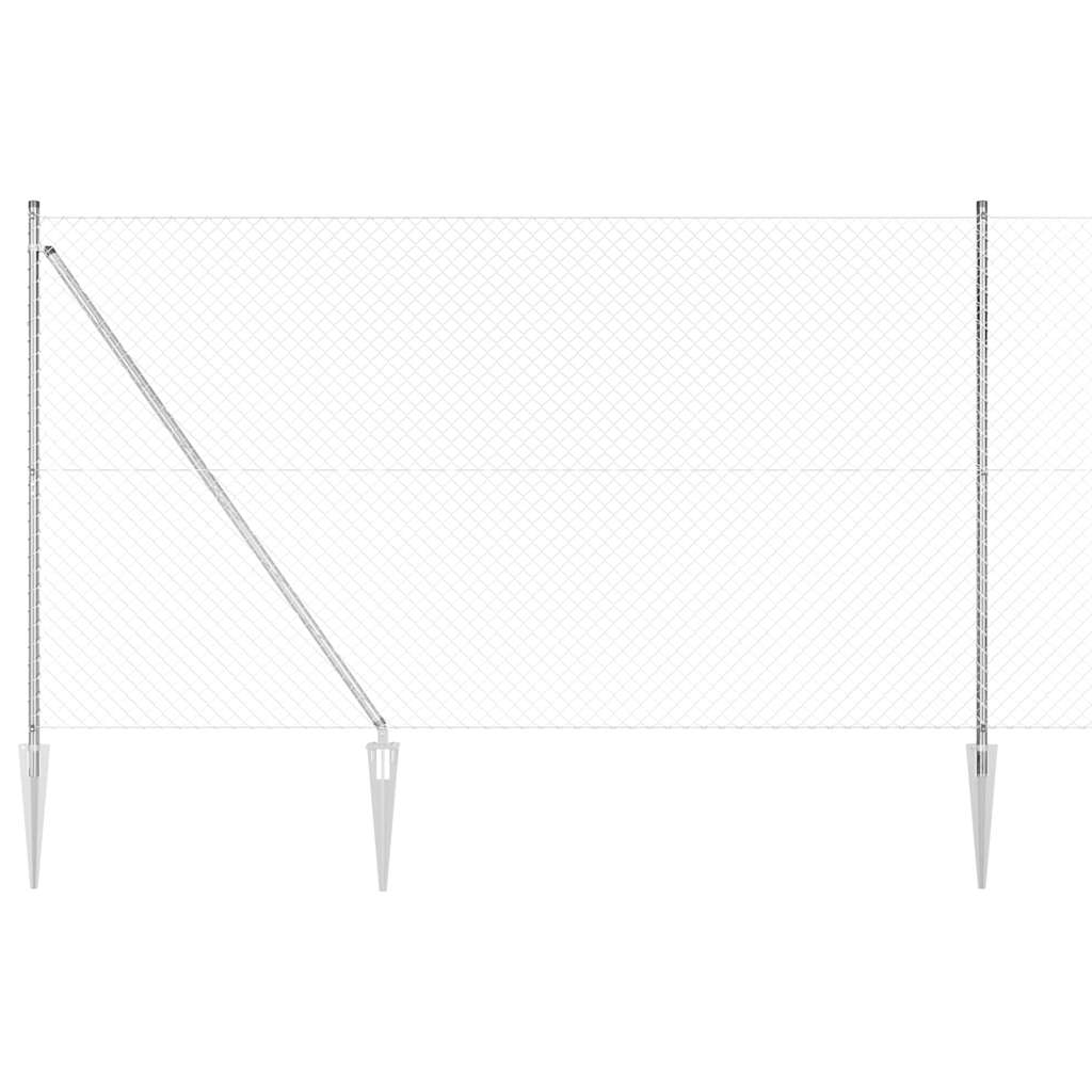 Palo della recinzione Argento 10 x 1,5 m (maglia 40 x 40 mm)