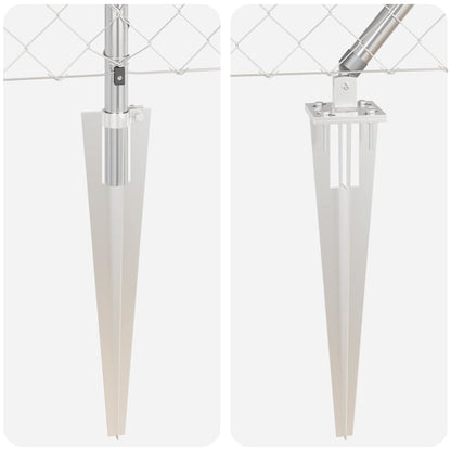 Palo della recinzione Argento 10 x 1,6 m (rete 60 x 60 mm)