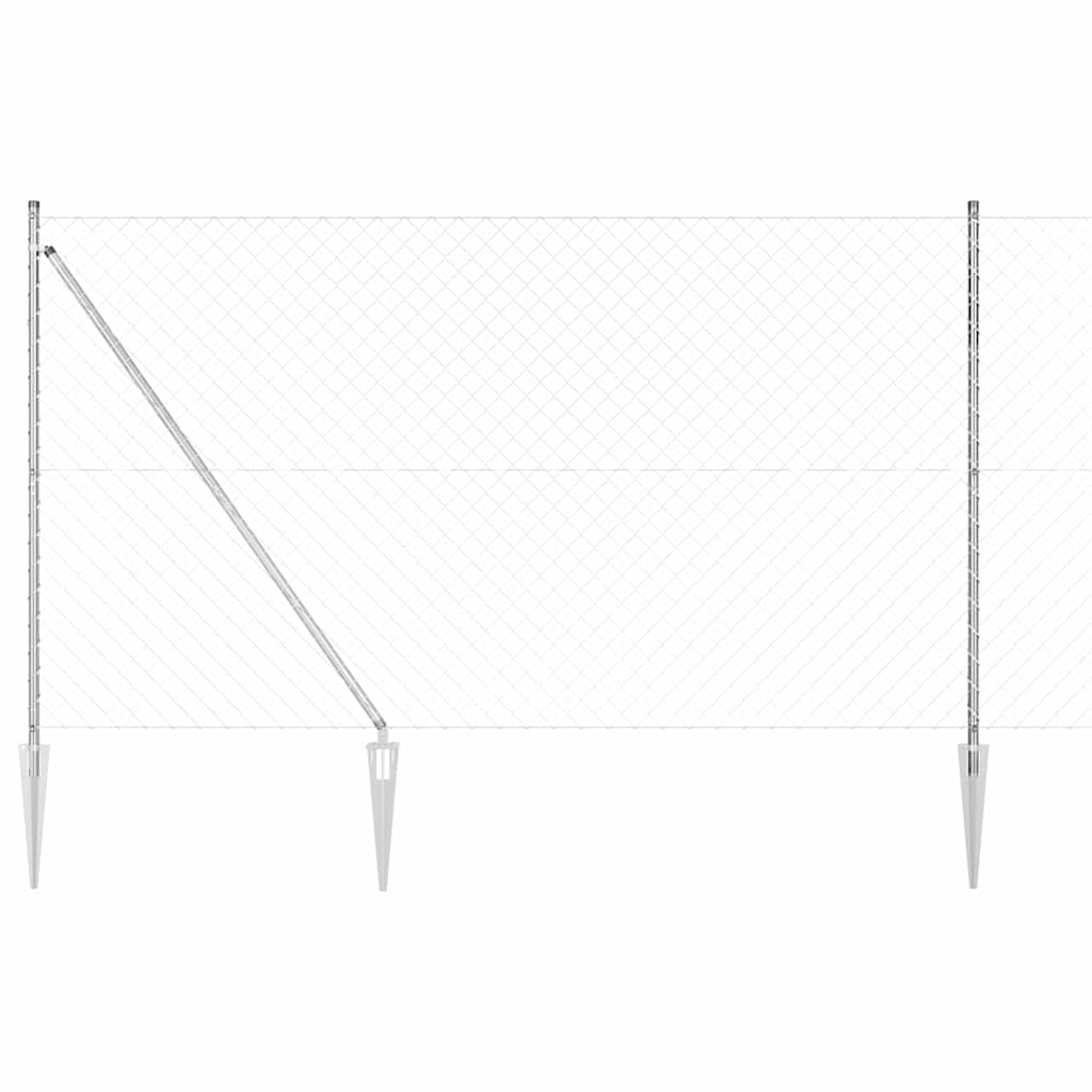 Palo della recinzione Argento 10 x 1,6 m (rete 60 x 60 mm)