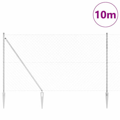 Palo della recinzione Argento 10 x 1,6 m (rete 60 x 60 mm)