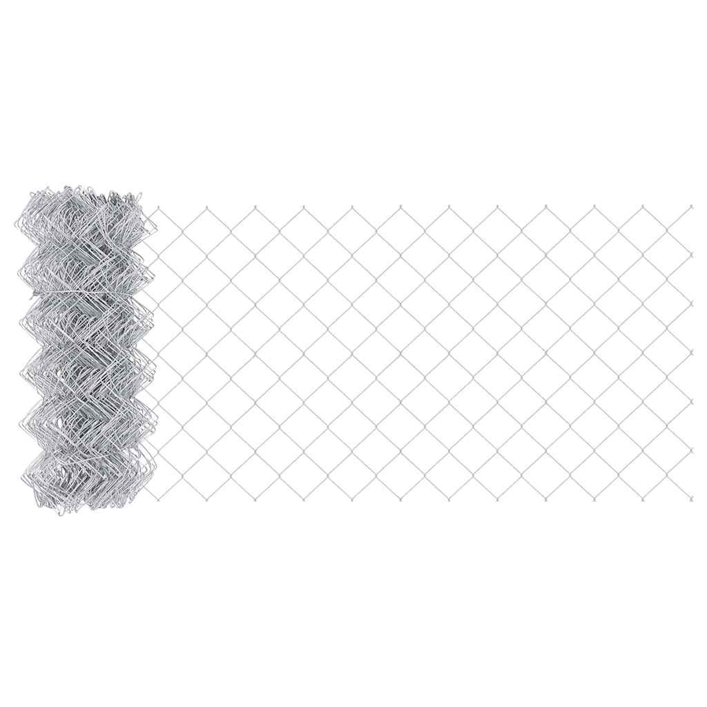 Palo della recinzione Argento 25 x 0,8 m (rete 40 x 40 mm)