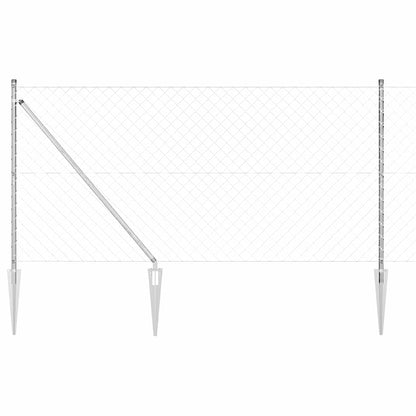 Palo della recinzione Argento 25 x 1,2 m (maglie 60 x 60 mm)