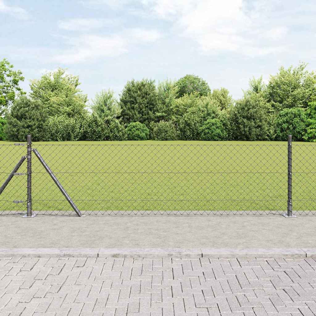Palo della recinzione Grigio 10 x 0,4 m (maglia 40 x 40 mm)