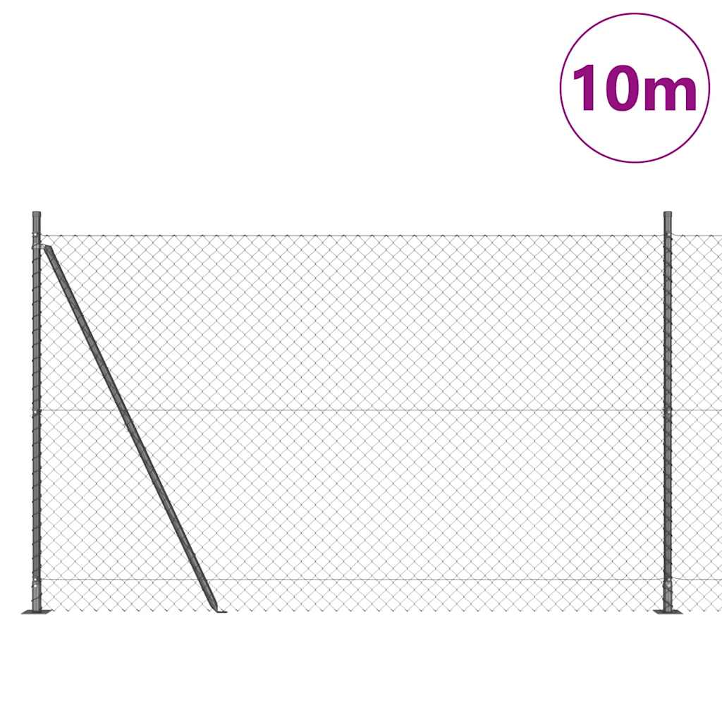 Palo della recinzione Grigio 10 x 1,6 m (rete 40 x 40 mm)