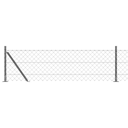 Palo della recinzione Grigio 10 x 0,4 m (maglia 60 x 60 mm)