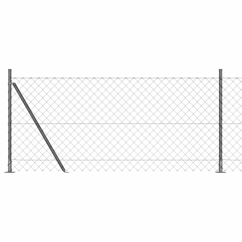 Palo della recinzione Grigio 10 x 0,8 m (rete 60 x 60 mm)
