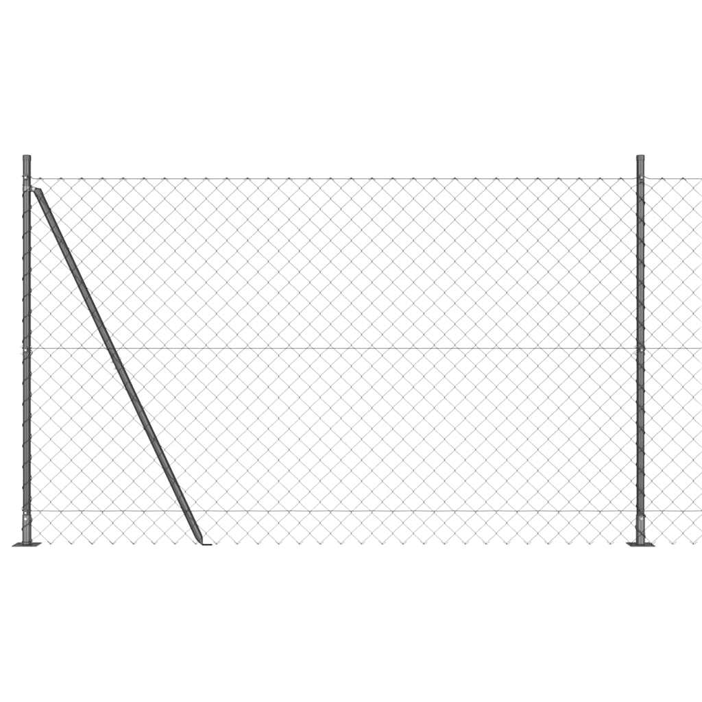 Palo della recinzione Grigio 10 x 1,6 m (rete 60 x 60 mm)