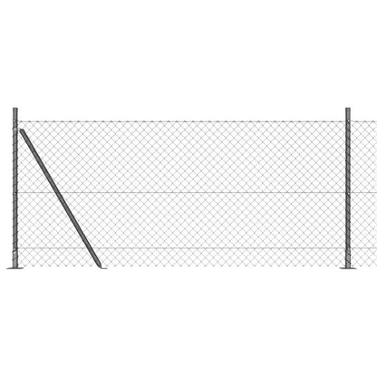 Palo della recinzione Grigio 25 x 1 m (rete 60 x 60 mm) Acciaio