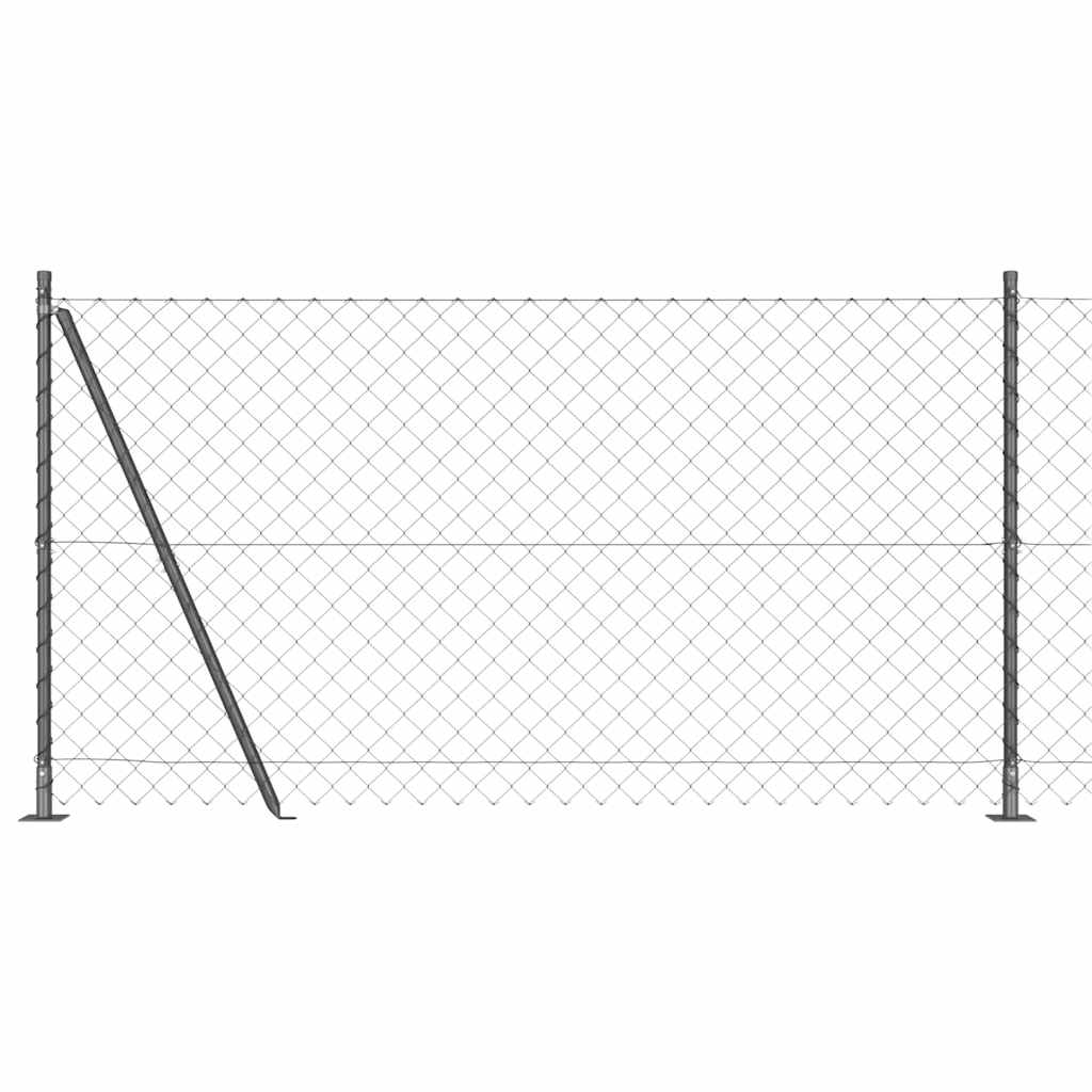 Palo della recinzione Grigio 25 x 1,2 m (maglie 60 x 60 mm)
