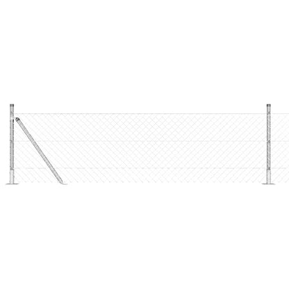 Palo della recinzione Argento 10 x 0,4 m (maglia 40 x 40 mm)