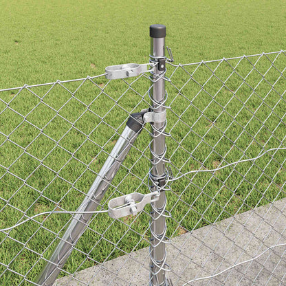 Palo della recinzione Argento 10 x 0,6 m (rete 40 x 40 mm)