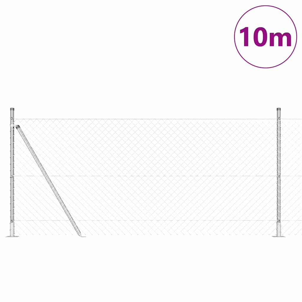 Palo della recinzione Argento 10 x 1 m (rete 40 x 40 mm)