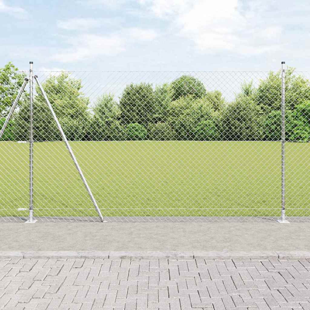 Palo della recinzione Argento 10 x 1,5 m (maglia 40 x 40 mm)