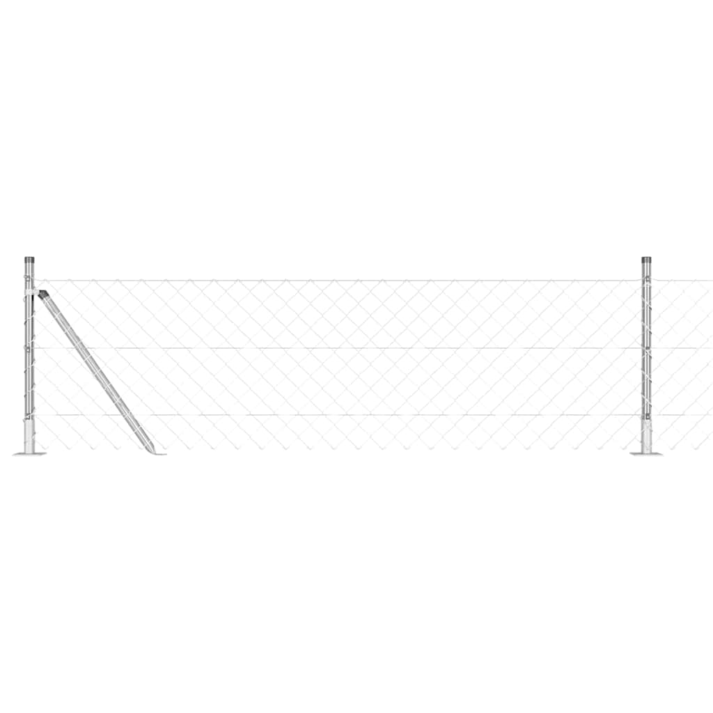 Palo della recinzione Argento 10 x 0,4 m (maglia 60 x 60 mm)