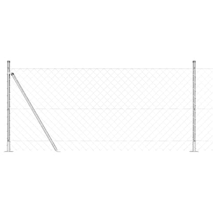 Palo della recinzione Argento 10 x 0,8 m (rete 60 x 60 mm)
