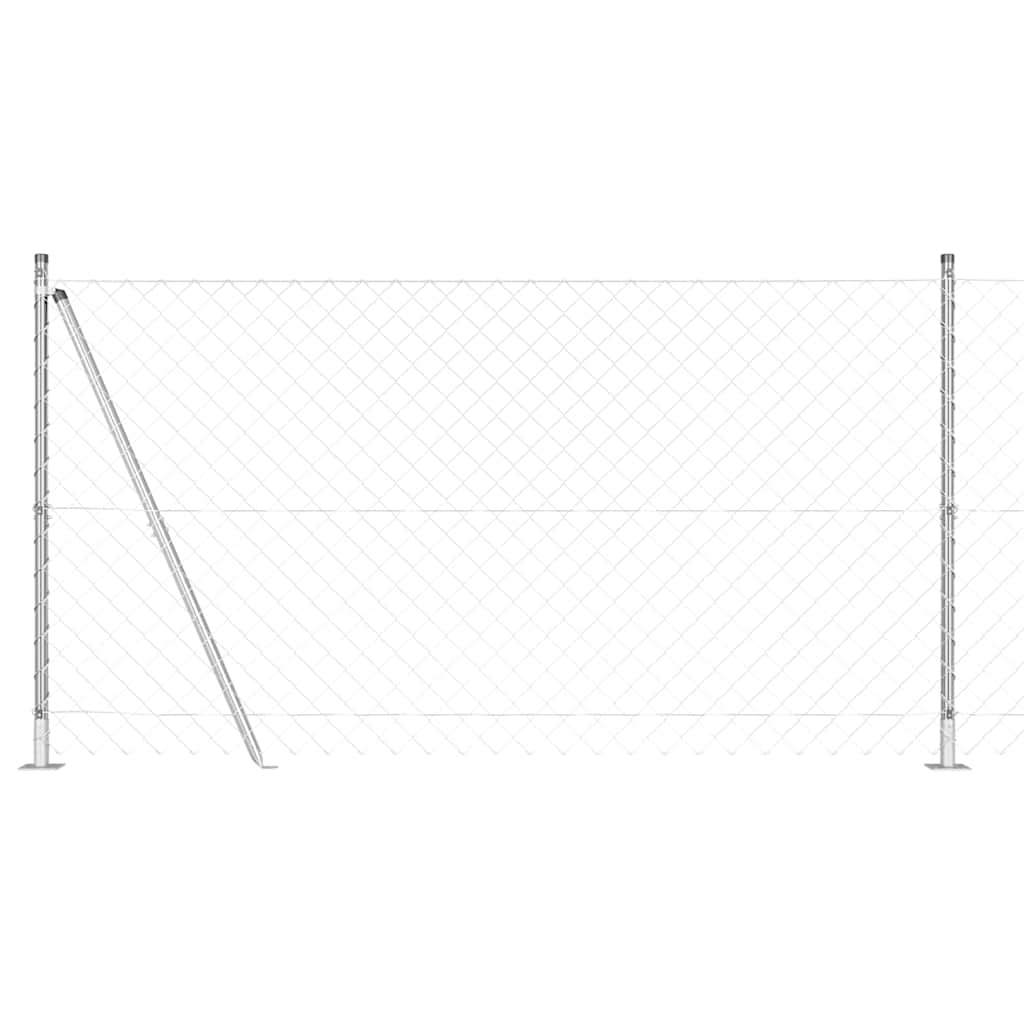 Palo della recinzione Argento 10 x 1,2 m (maglie 60 x 60 mm)