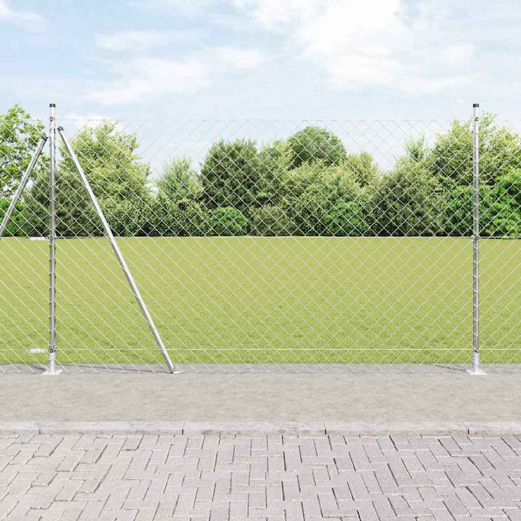 Palo della recinzione Argento 10 x 1,4 m (maglia 60 x 60 mm)