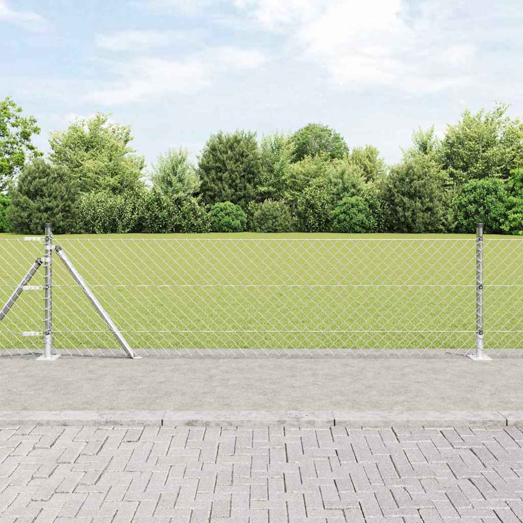 Palo della recinzione Argento 25 x 0,4 m (rete 40 x 40 mm)