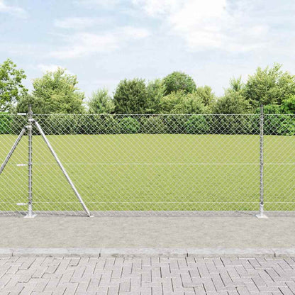 Palo della recinzione Argento 25 x 0,8 m (rete 40 x 40 mm)