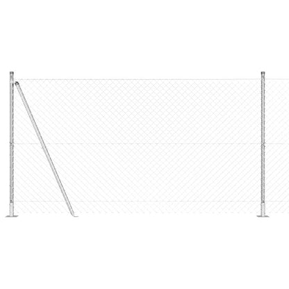 Palo della recinzione Argento 25 x 1,2 m (maglie 60 x 60 mm)