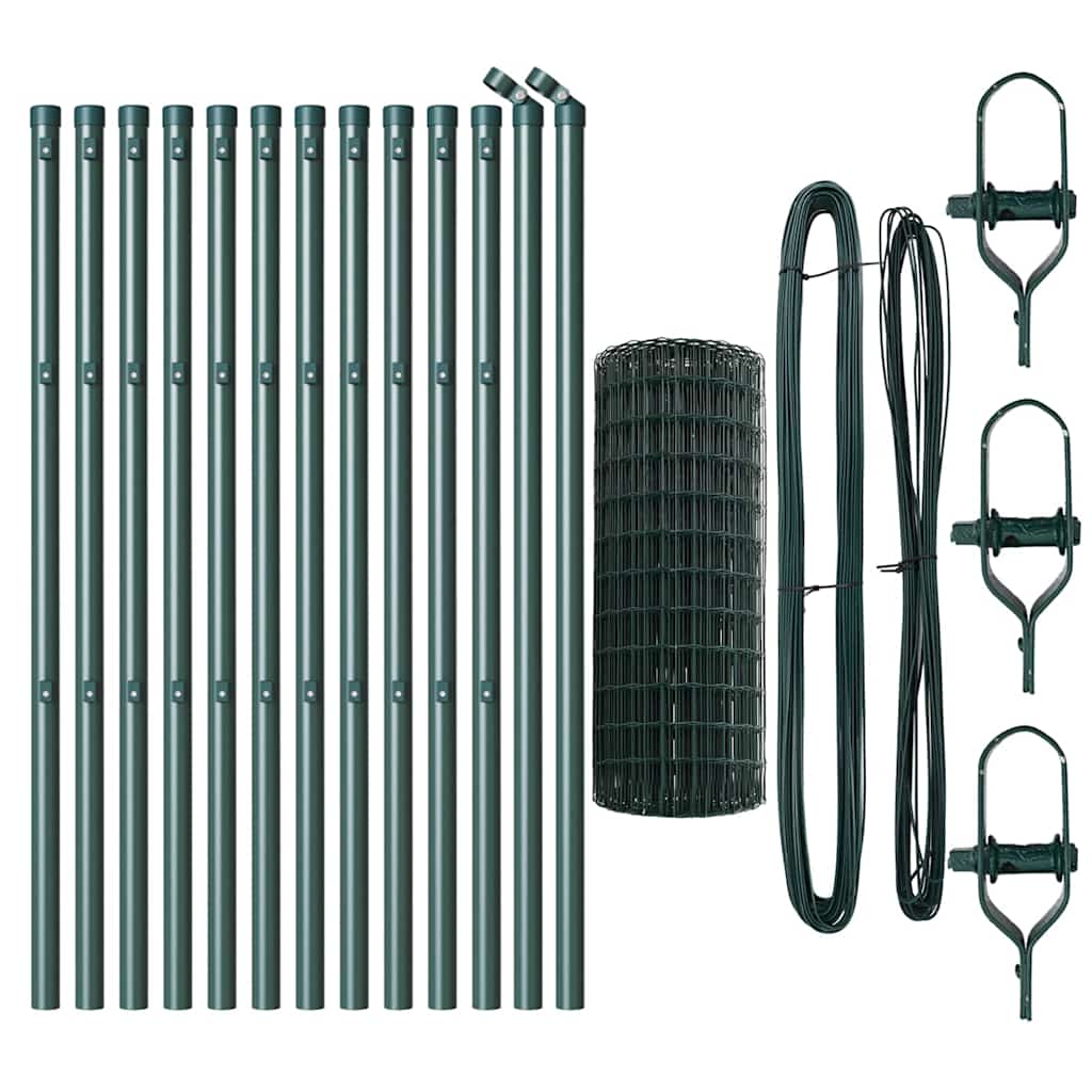 Recinzione con Posto Verde 0,6 x 25 m Acciaio e PVC