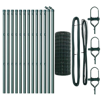 Recinzione con Posto Verde 0,6 x 25 m Acciaio e PVC
