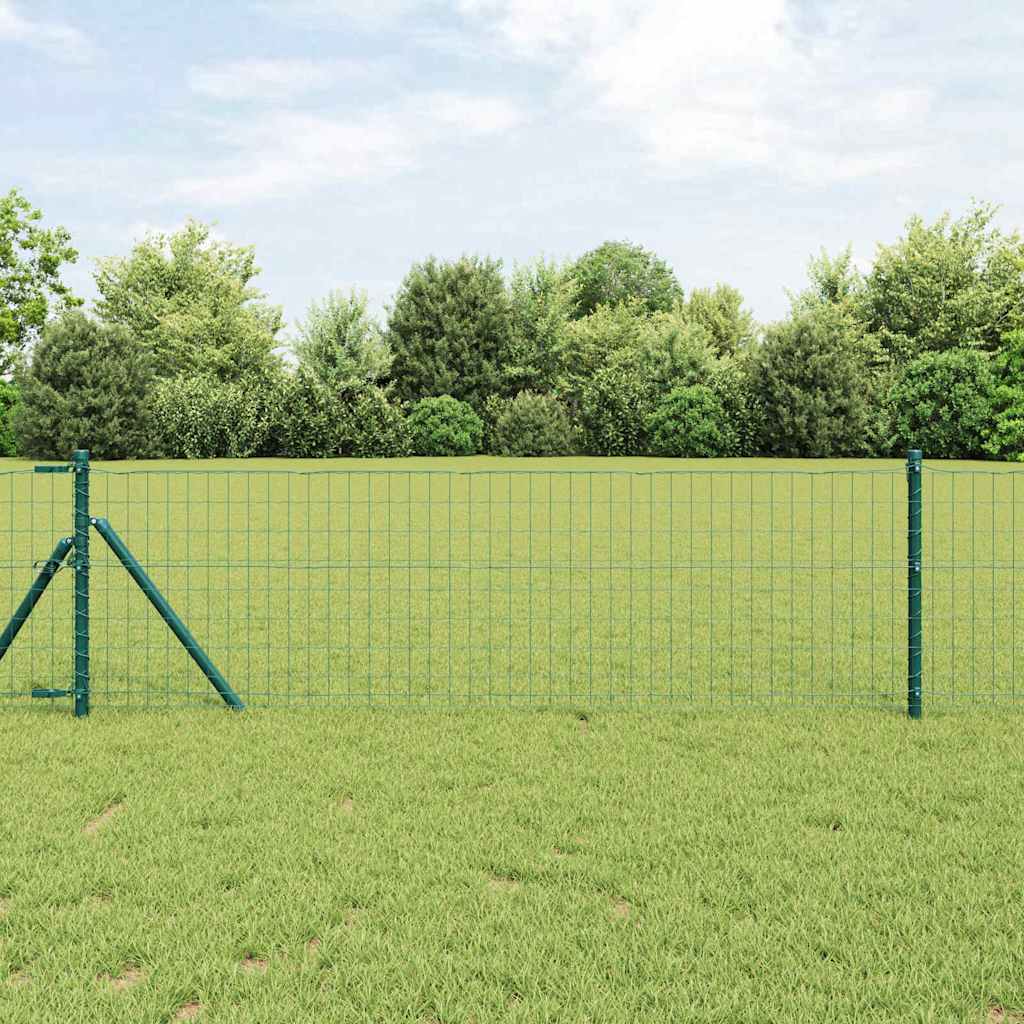 Recinzione con Posto Verde 0,8 x 25 m Acciaio e PVC
