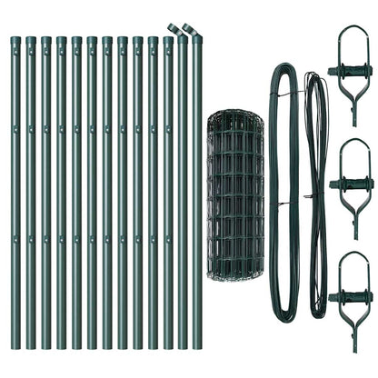 Recinzione con Posto Verde 0,8 x 25 m Acciaio e PVC