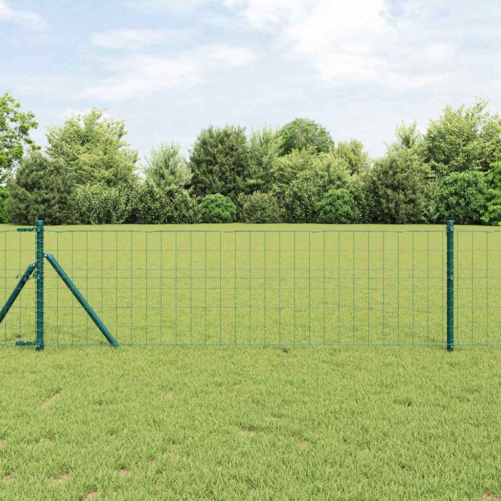 Recinzione con Posto Verde 0,4 x 25 m Acciaio e PVC