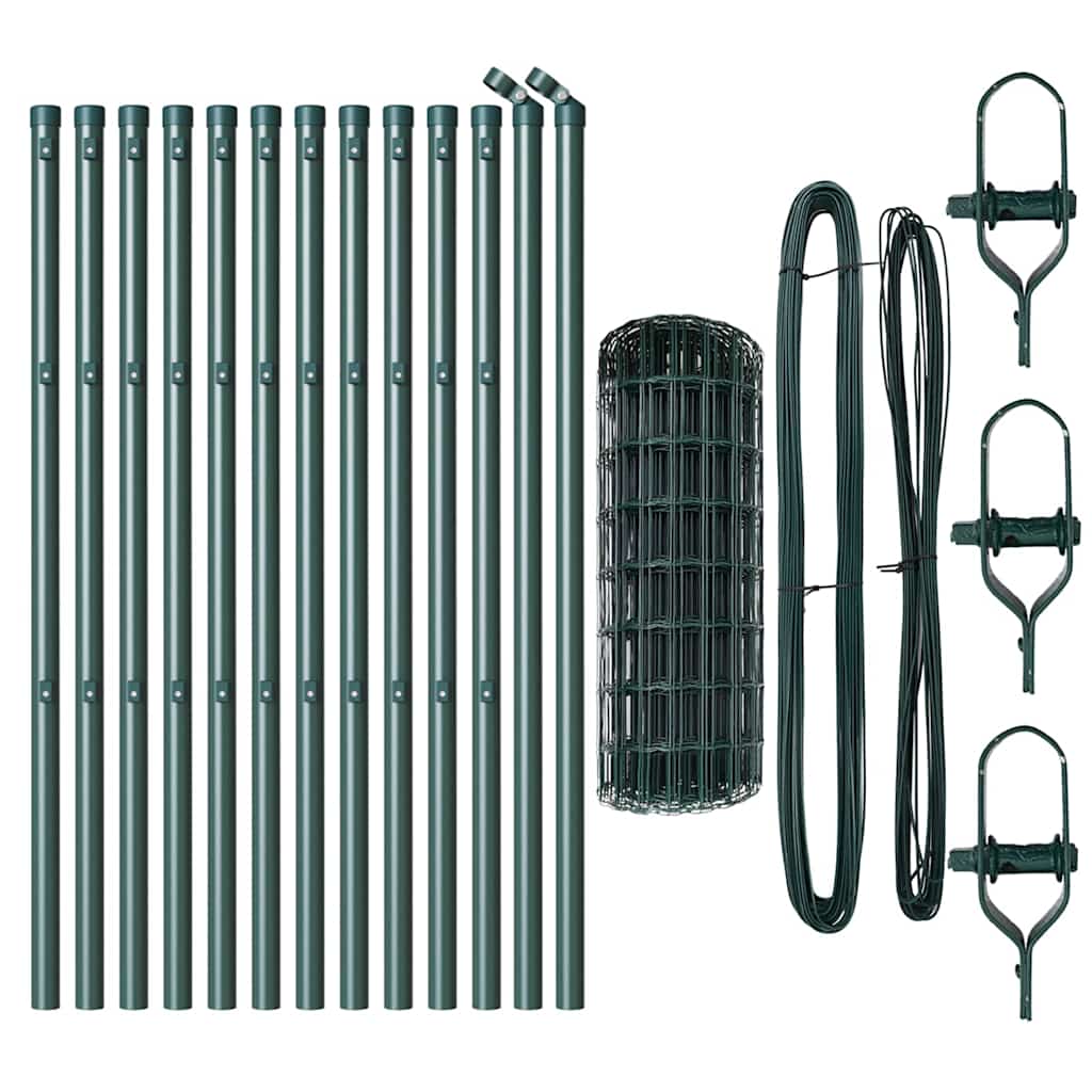Recinzione con Posto Verde 0,6 x 25 m Acciaio e PVC