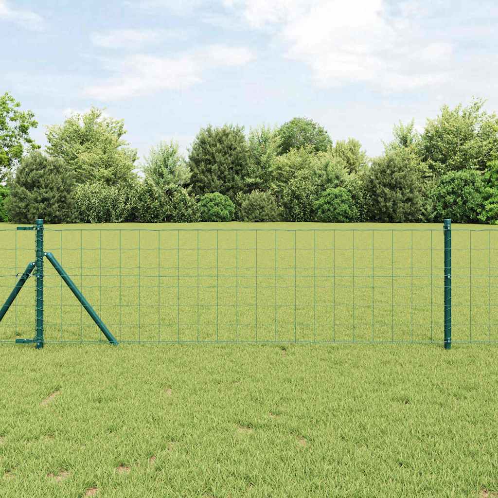 Recinzione con Posto Verde 0,6 x 25 m Acciaio e PVC